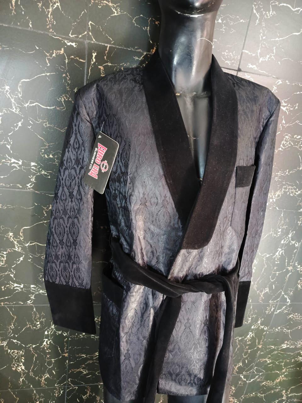 New Smoking Robe Coat Jacket Wedding Party Wear Robe Smoking COAT | Soft robe for men | Lounge wear | Gift for him | Men's nightwear