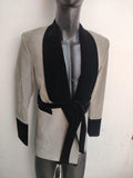 New Gray Velvet Smoking Robe Coat Jacket Wedding Party Wear Robe Smoking COAT | Luxury Black & Grey Suit with Belt | Fashion Outerwear