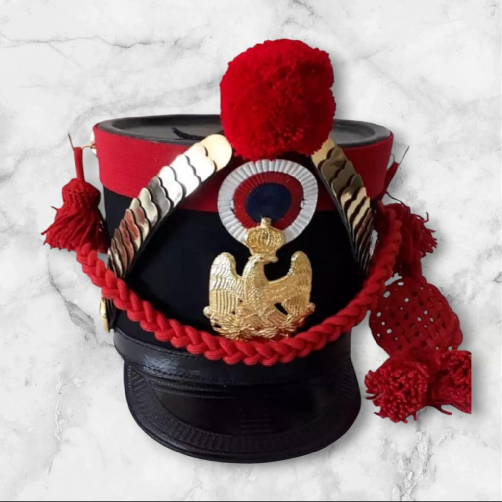 Handmade Napoleonic Shako Hat: French Empire Military Reenactment Costume