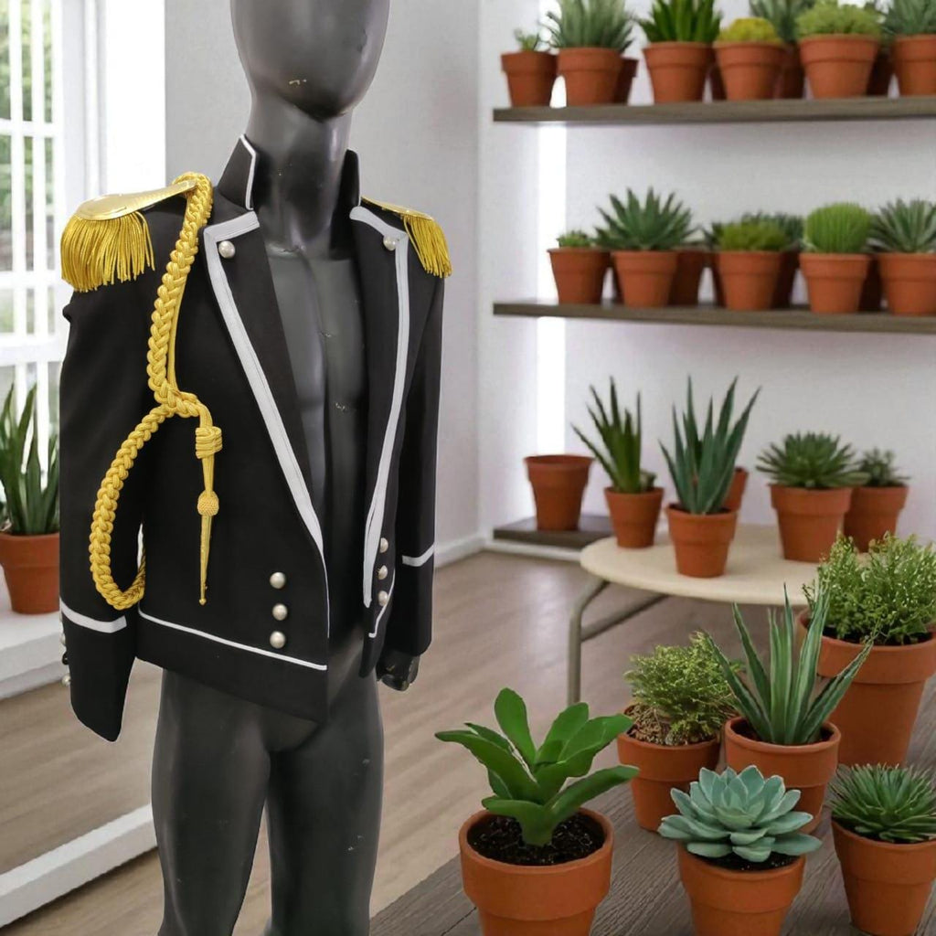 Freddie Mercury Style Jacket: Epaulettes & Aiguillette - Musician Fashion