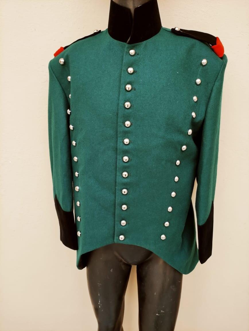 95th Rifles Napoleonic Tunic: Green Wool Military Jacket