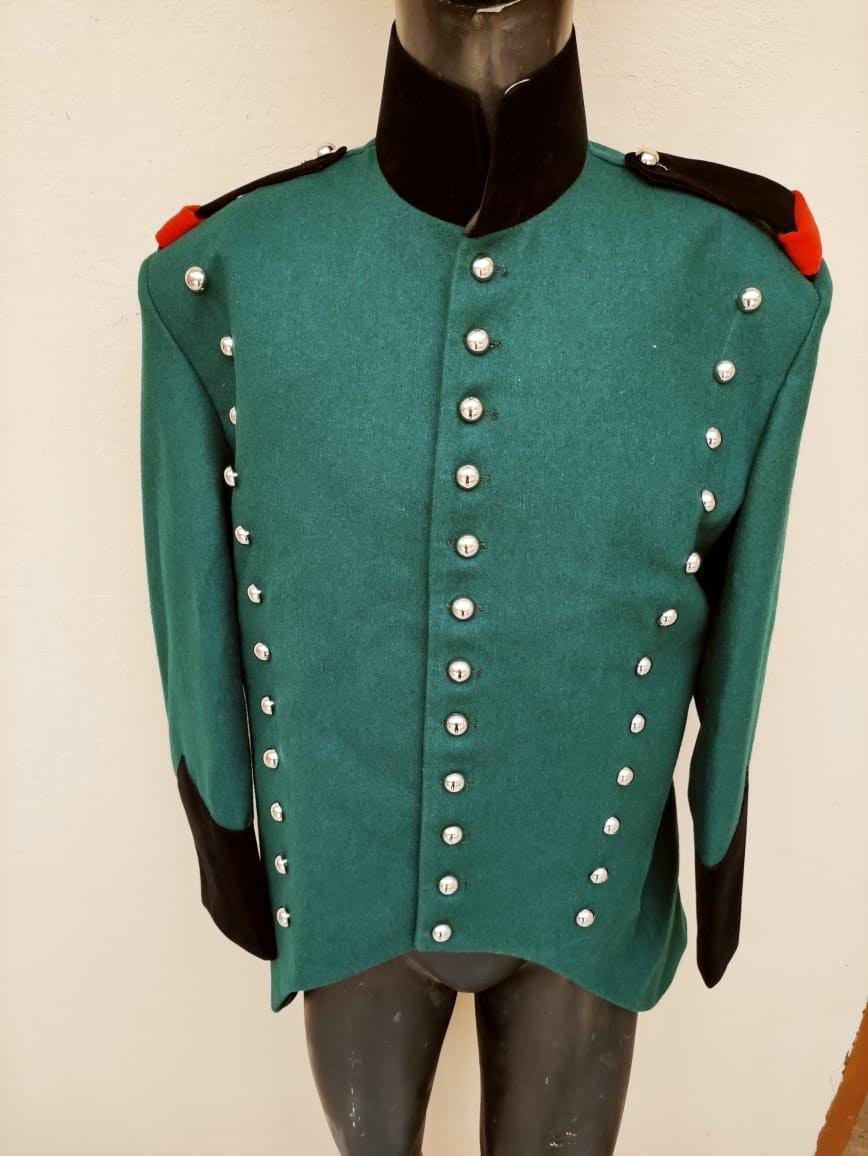 95th Rifles Napoleonic Tunic: Green Wool Military Jacket