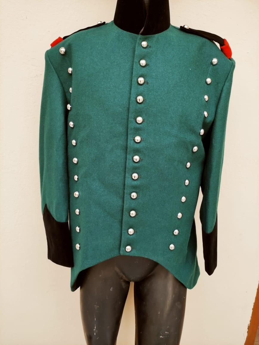 95th Rifles Napoleonic Tunic: Green Wool Military Jacket