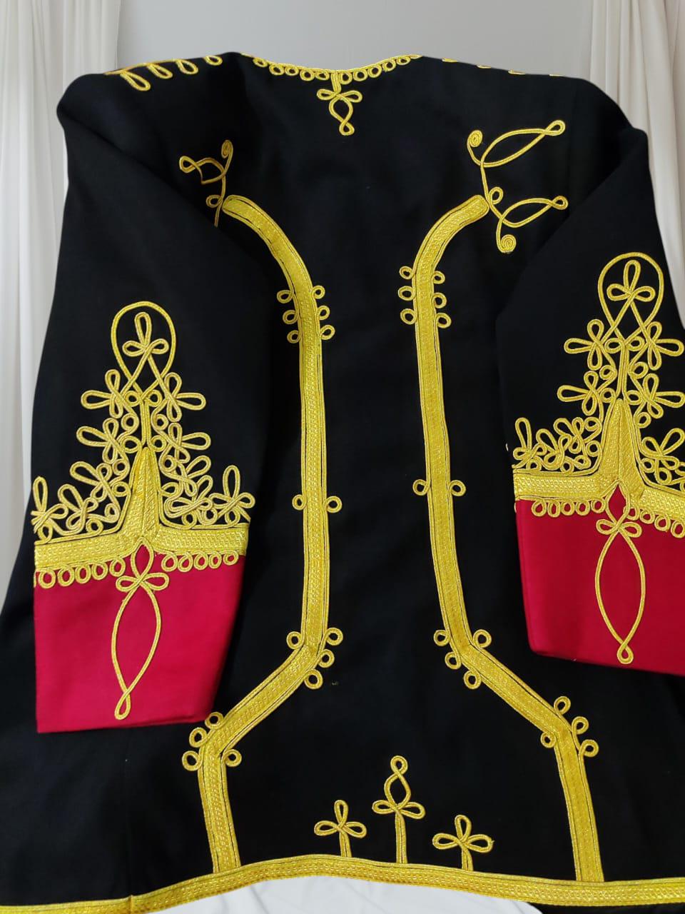Adam Ant Style Hussars Jacket: Wool, Gold Braid, Embroidery