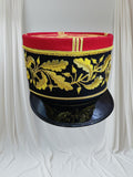 French General Kepi Hat: 18th-19th Century Band Uniform, Wool & Leather