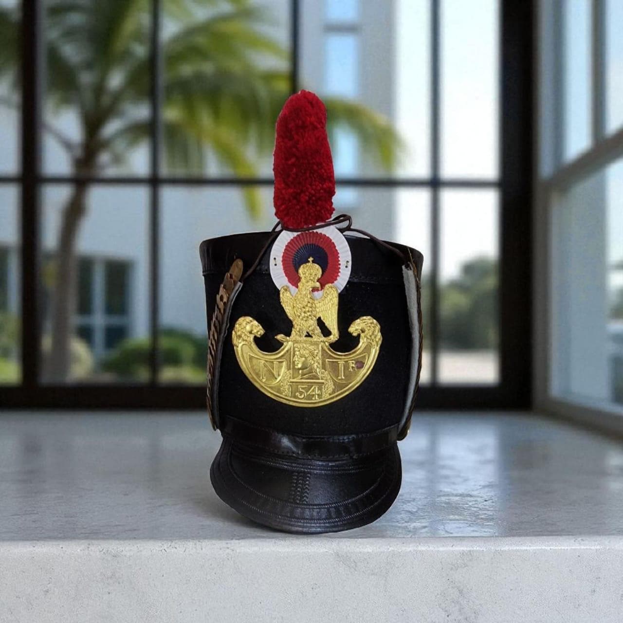 Handmade Napoleonic French Shako Hat: Military Reenactment Costume