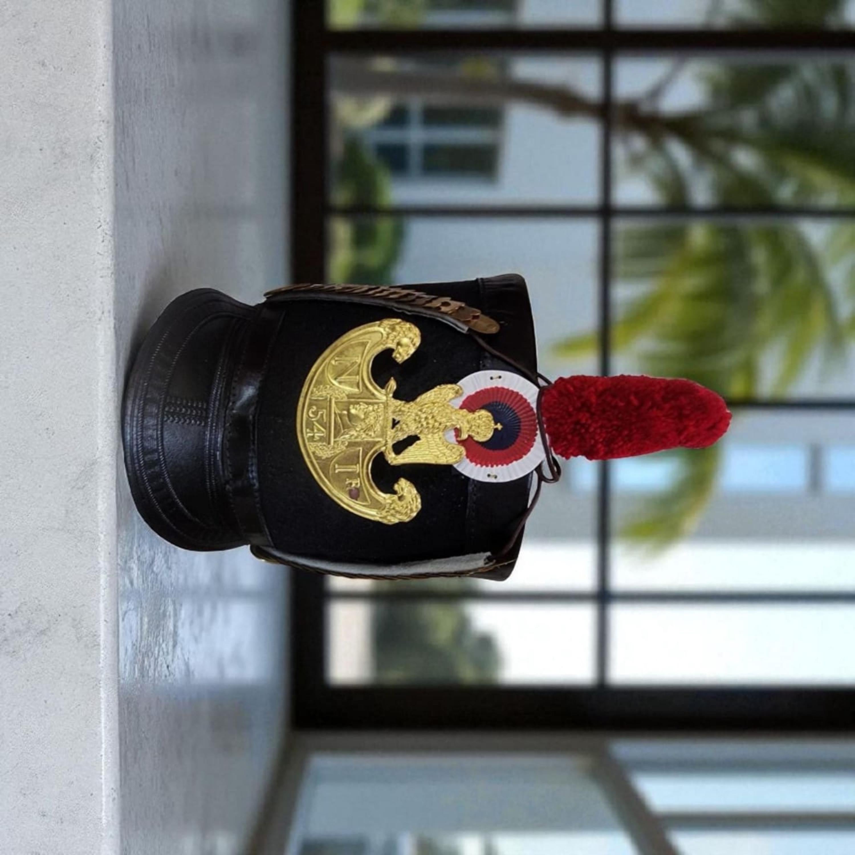 Handmade Napoleonic French Shako Hat: Military Reenactment Costume