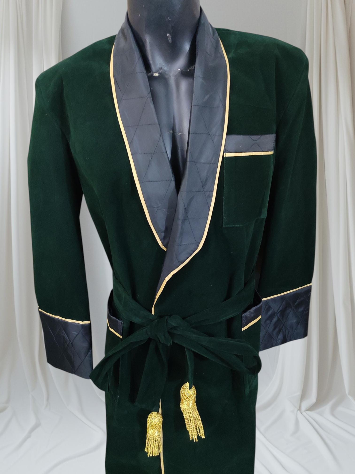 Party wear Velvet Robe style smoking long coat jacket | Luxury Velvet Smoking Robe for Men | Party Wear Long Coat | Elegant Velvet Robe