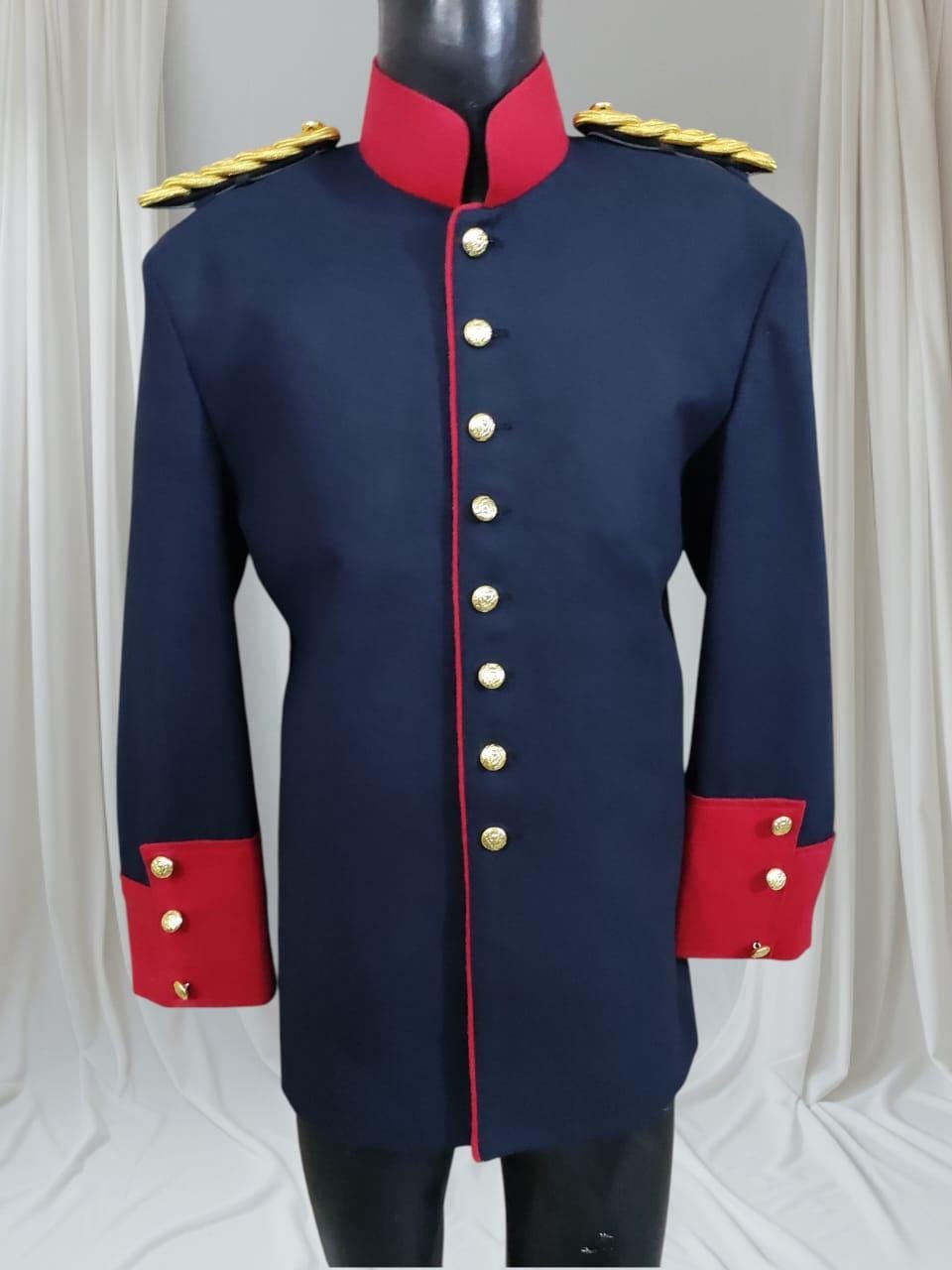 Prussian Officer Military Jacket: Napoleonic Reenactment Costume Coat