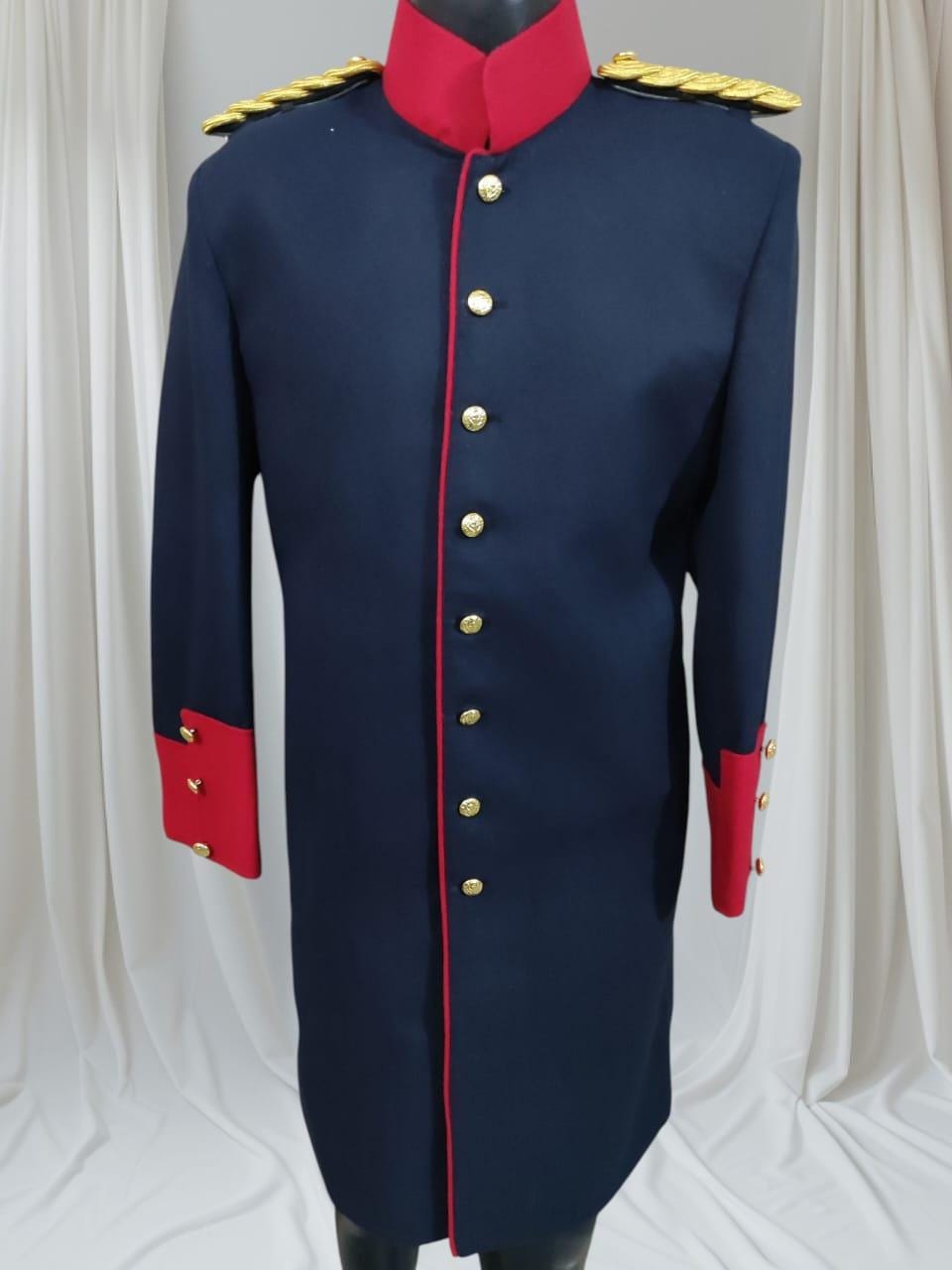 Prussian Napoleonic Officer Long Coat: Historical Reenactment Costume