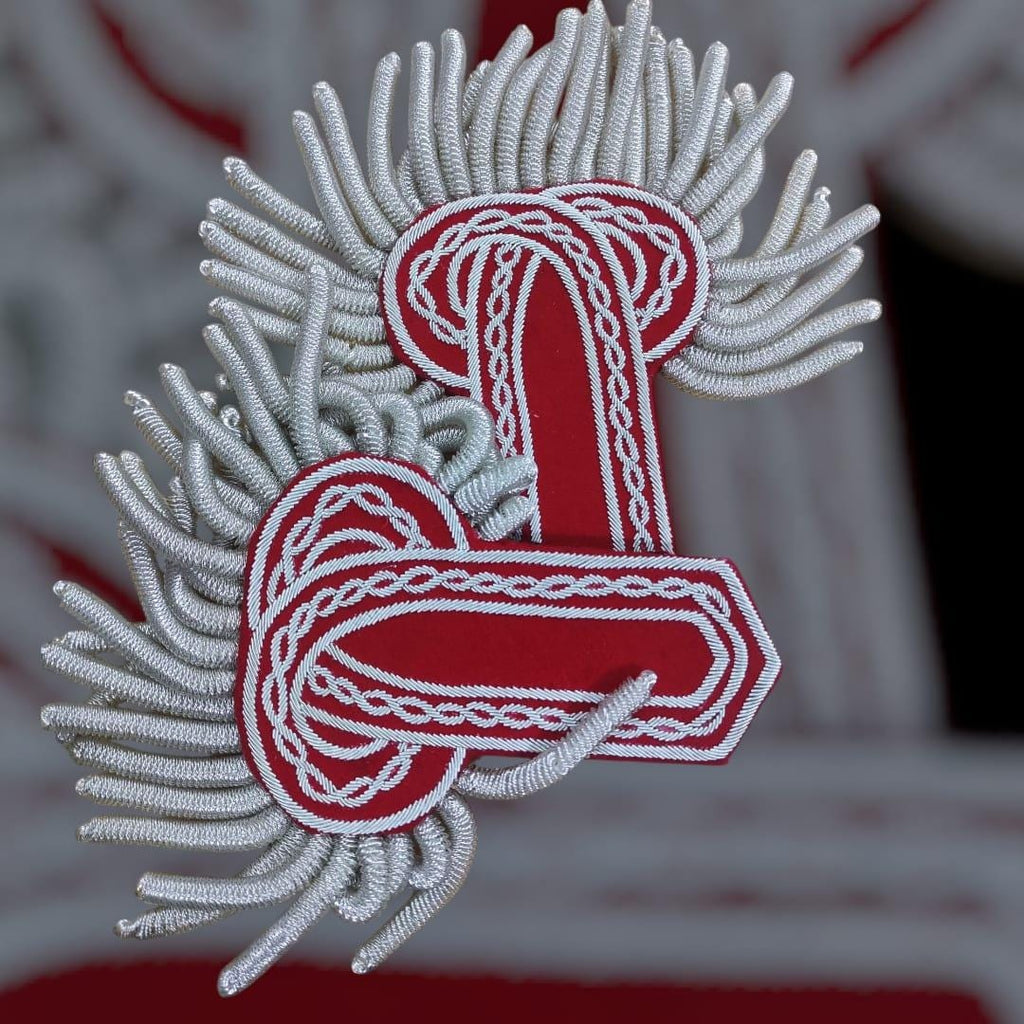 Napoleonic General Officer Epaulette: Hand-Embroidered Bullion Wire Fringes