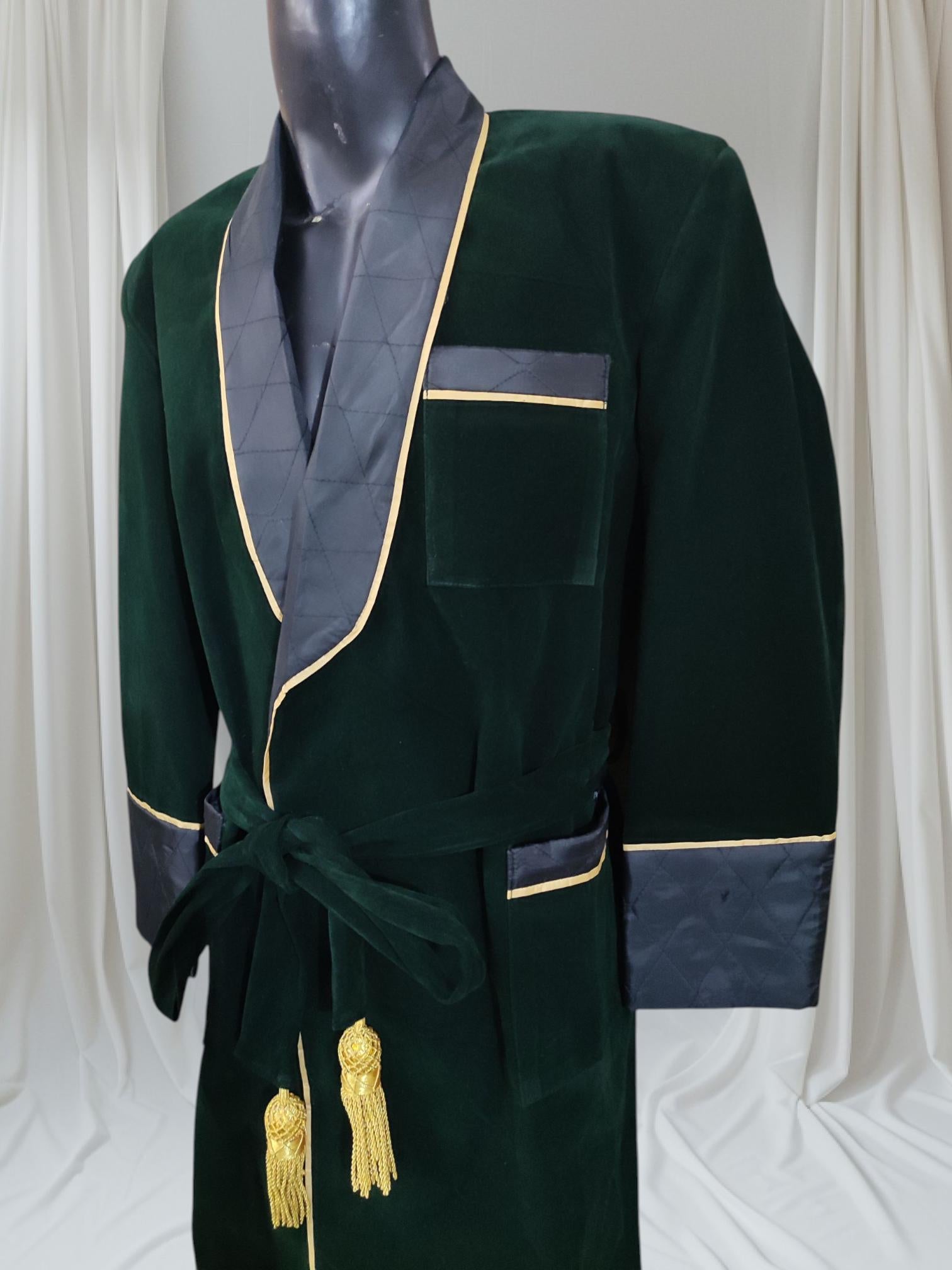 Party wear Velvet Robe style smoking long coat jacket | Luxury Velvet Smoking Robe for Men | Party Wear Long Coat | Elegant Velvet Robe